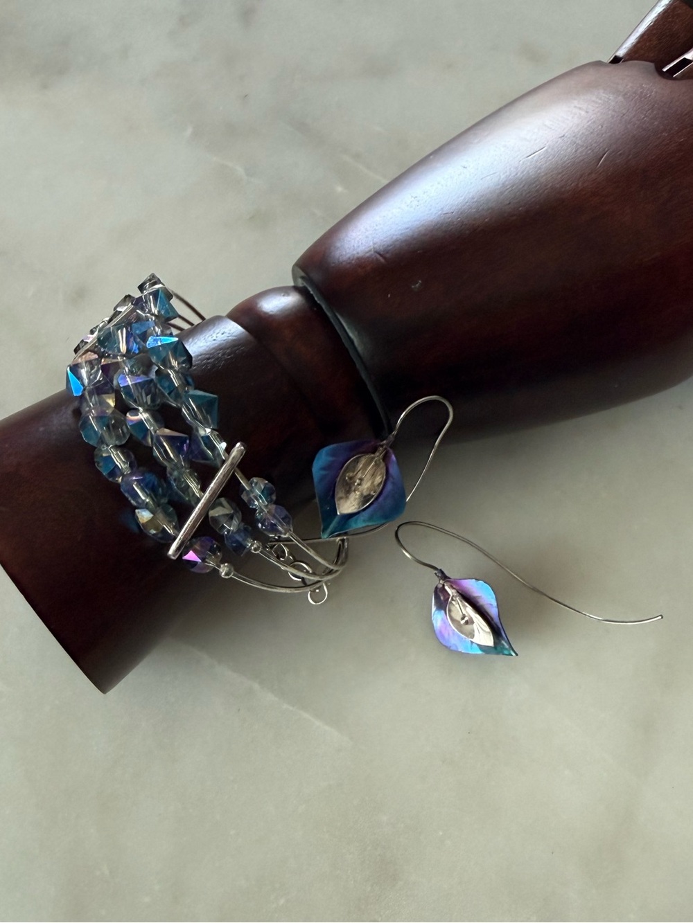 Beaded Bracelet & Holly Yashi Calla Lily Sterling Earrings